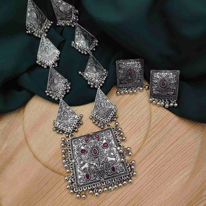 Best Selling High Quality High Grade Oxidised Necklace <b>Earrings</b> <b>Set</b> - Product Image 2