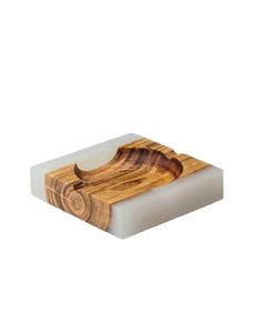 Modern Luxury Square Pocket Wooden <b>Ashtray</b> with 4 Slots Natural Wood for Home Car Hotel or Outdoor Use - Product Image 4