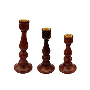 Decorative Wood Finished Wax Candle <b>Holder</b> for Home Decor Handcrafted <b>Tealight</b> Candle Stand for Living Room Office Tabletop - Product Image 1