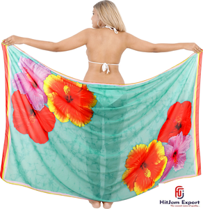 Premium Custom Tahitian Tropical <b>Beach</b> Pareo Resort Sarong OEM ODM Textile Factory India Hawaii Fiji Cook Islands - Product Image 4