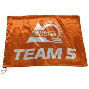Drapeau rectangulaire personnalisé en polyester avec emblème harpe, mât en acrylique, imprimé numériquement pour activités promotionnelles et utilisation en extérieur - Product Image 6