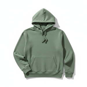 Sweat à capuche vert surdimensionné avec poche kangourou, en coton doux, streetwear décontracté pour homme, à porter au quotidien, chaud pour l'hiver - Product Image 1