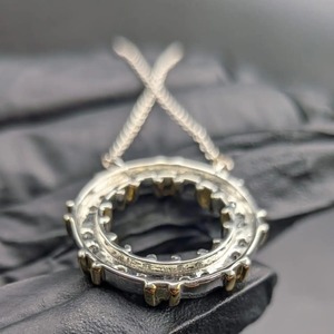 Pendentif Croix Religieuse avec Strass et Moissanite en Alliage d'Argent 925, Breloque Thème, Bijou Unisexe, Cadeau - Product Image 2