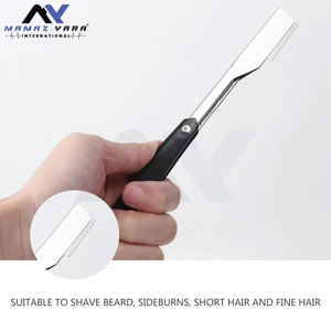 Rasoirs de barbier de qualité supérieure, couteau de barbier pliable en acier inoxydable pour hommes, coiffeurs, sans lame - Product Image 3