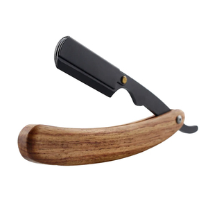 Rasoir de barbier pliant en acier inoxydable de style turc, bleu, à lame droite, outil d'épilation à lame unique - Product Image 6