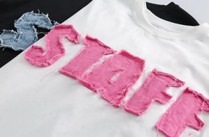 Custom 2026 Unisex Oversized Distressed Embroidery T Shirt Cotton <b>Short</b> Sleeve Streetwear Custom OEM Wholesale - Product Image 5