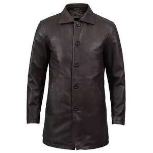 Abrigo Personalizado para Hombre, de Piel de Oveja Genuina, Antiarrugas, Relleno de Plumón, con un Solo Botón, Disponible en Todos los Colores, Ropa Exterior para Adultos - Product Image 2