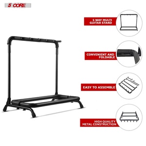Support de sol pour 5 guitares, 5 fentes réglables, pour guitares Flying V - Product Image 2
