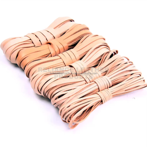 Durable Flat <b>Leather</b> Cord 3mm Natural Color <b>Leather</b> Band for DIY Jewelry Projects - Product Image 4
