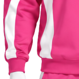 <b>Pink</b> Contrast Panel Crew Neck <b>Sweatshirt</b> Long Sleeve Men Athletic Pullover Modern Casual Workout Training Sportswear Wholesale - Product Image 6