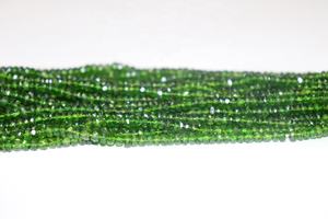 ลูกปัดไดออปไซด์แบบเม็ดกลมขนาด16นิ้ว3-4.5มม. สำหรับทำเครื่องประดับ - Product Image 2