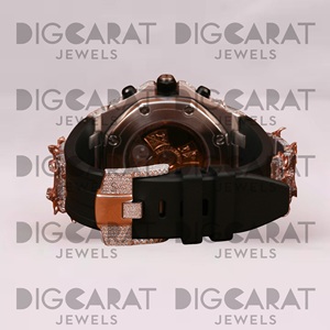 Reloj de Cuarzo de Lujo para Hombre con Diamantes Moissanite, Resistente al Agua, de Acero Inoxidable, Ideal para Fiestas, en Venta - Product Image 4