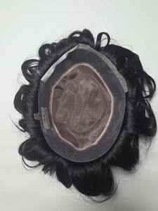 Perruque toupet en cheveux humains mono de qualité supérieure, origine Taz Hair Autriche, style Bangladesh, avec des ondulations naturelles et profondes - Product Image 3