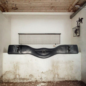 Sangle de cheval 10 cm en cuir synthétique avec boucle à dégagement rapide et mousqueton de sécurité pour équipement équestre, couleur argent - Product Image 3