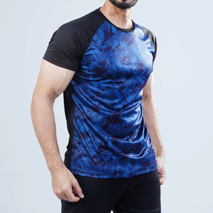 Camisetas Deportivas de Punto de Alta Calidad para Hombre, Ajustadas, para Entrenamiento, Gimnasio, Correr, Proveedor OEM, Secado Rápido - Product Image 4