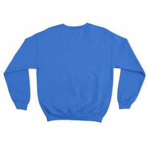 Sweat-shirt unisexe bleu royal à col rond en molleton premium avec poignets côtelés, logo personnalisé, marque privée, streetwear décontracté, fabricant OEM - Product Image 4