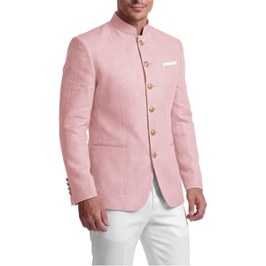 Veste traditionnelle alpine bavaroise pour homme, style Janker, col montant, simple boutonnage, idéale pour mariage, festival, tenue formelle - Product Image 3