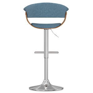 Tabouret de bar pivotant réglable Sheldon en bleu denim - Product Image 4