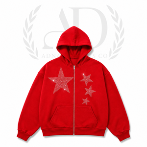 Sweat à capuche personnalisé avec strass pour hommes et femmes |   Sweat à capuche orné de cristaux |   Sweat-shirt à capuche surdimensionné |   Sweat-shirt orné de diamants - Product Image 6