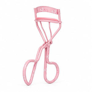 Rizador de Pestañas Desechable Rosa de Acero Inoxidable con Diseño Floral y Almohadilla Suave, Ligero y Fácil de Usar - Product Image 1