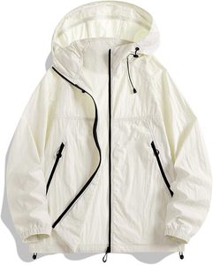เสื้อแจ็คเก็ต Anorak ผ้าไนลอนยับย่นแบบ unisex แจ็คเก็ตกันลมลำลองรุ่นใหม่มาแรง คุณภาพพรีเมียม เสื้อคลุมกันลมทรงปกติ - Product Image 1