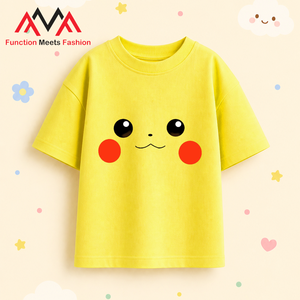 T-shirt jaune à coupe classique fabriqué au Vietnam |   Vêtements de plage décontractés en coton et élasthanne à imprimé graphique - Product Image 5