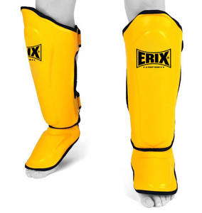 Mejores espinilleras de cuero con cierre de hebilla y velcro para adultos, para Muay Thai y Kick Boxing - Protección profesional, protector de pierna personalizado - Product Image 5