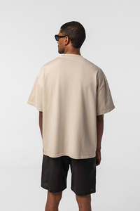 HSI Oversized <b>Black</b> Plain Front O-Neck <b>Short</b> <b>Sleeve</b> Boxy <b>Shirts</b> Wholesale Casual Wear <b>Men</b> Eco-Friendly Breathable 100% Cotton - Product Image 3