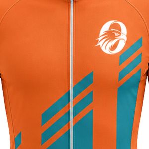 Men's Orange Zipper Sublimation Print <b>Cycling</b> Jersey Short Sleeve Bike Racing Shirt Outdoor <b>Cycling</b> Apparel Athletic Wear - Product Image 6