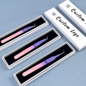 Pince à épiler rose pâle TEEJAY pour extensions de cils volumineuses – Prix de gros usine pour commandes en gros - Product Image 4