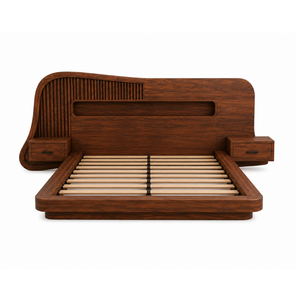 Luxury Solid Wood <b>Platform</b> <b>Bed</b> Modern Villa Hotel Bedroom Furniture King Size <b>Bed</b> <b>Frame</b> - Product Image 1