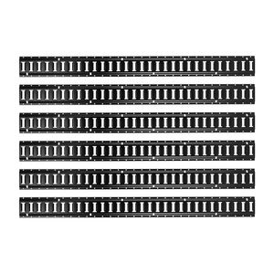 Kit de rails de fixation E-Track de 1,5 m (5 pi) en 6 pièces, comprenant 2 sangles à cliquet, 6 anneaux en O, 6 attaches, 1 anneau en D, 12 embouts pour garages et remorques - Product Image 1