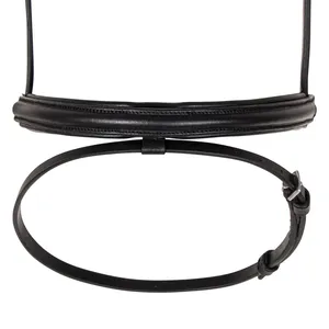 OEM English Bridle for Horses Black Leather Snaffle/Anatomic Black Bridle With <b>Flash</b> Padded & Web Reins from Top Supplier - Product Image 4