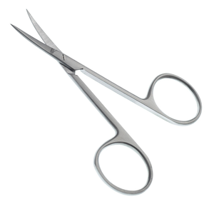Ciseaux délicats Bonn 3 1/2″ à lames courbées de 15 mm en acier inoxydable, instrument chirurgical de microchirurgie pour la coupe de tissus fins - Product Image 1