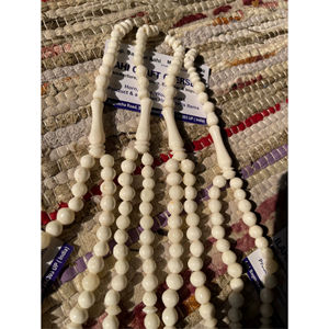 Tasbih Misbaha de 33 cuentas, pulido, rústico, islámico moderno, ecológico, religioso, hecho de hueso de búfalo. - Product Image 1
