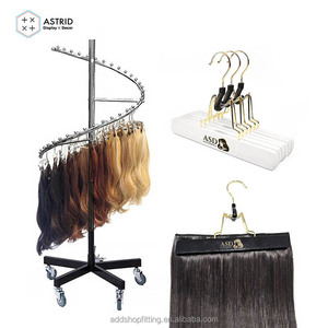 Modern Eco-Friendly Hot Rotatable Wheel Spiral Metal Wig Display <b>Stand</b> Hair Extension Holder for Hair Salon Fashion Shop - Product Image 1