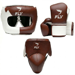 Premium Fly <b>Boxing</b> Gear <b>Set</b> Professional Headgear Gloves Groin Guard Leather Breathable Adults Training <b>Sparring</b> Custom logo - Product Image 2