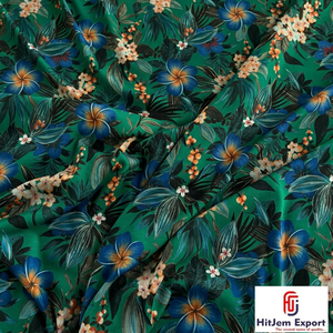 Tissu en polyester imprimé numérique de luxe doux, fabricant de textiles sur mesure pour la mode et les vêtements - Product Image 3