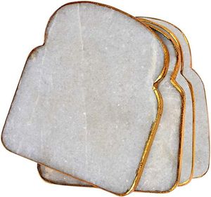 Posavasos de mármol hechos a mano con bordes lisos, posavasos de bebidas de calidad premium para decoración del hogar, cocina, bar y comedor. - Product Image 1