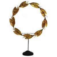 Porte-bougie en métal sculpté de qualité supérieure, décoré de plumes plaquées or haut de gamme, pour la maison et les hôtels, accessoires de décoration de table.