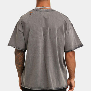Best Price Low Moq Over Size T-Shirts For Men Street Wear Stylish Over Size T-Shirts Half Sleeve Over Size T-Shirt For Men - Product Image 6