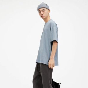 T-shirts en jersey pour homme, coupe ajustée, col rond, manches courtes, motif uni, respirant, séchage rapide, écologique, 100% coton, décontracté, haute qualité - Product Image 3