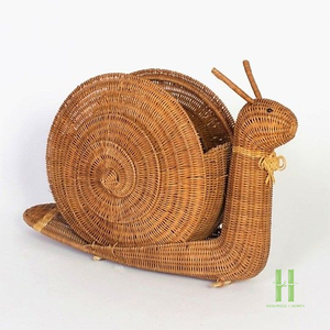 Cesta de Almacenamiento Ecológica de Mimbre en Forma de Caracol, Hecha a Mano, Decorativa, para Guardar Juguetes en la Habitación de los Niños, Venta al Por Mayor - Product Image 1