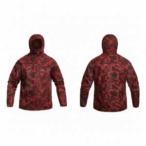 Veste coupe-vent légère et imperméable en polyester camouflage à capuche, personnalisée, pour homme, directement de l'usine - Product Image 2