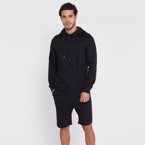 Conjuntos de Shorts Oversize para Hombre, Diseño de Última Moda, 100% Algodón Felpa, Transpirable, Sudadera con Capucha y Hombros Caídos, con Shorts - Product Image 1