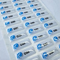 Placas de Identificación Metálicas Adhesivas de Aluminio Anodizado Cepillado con Número de Serie Industrial Marino Personalizado, Serigrafía Azul para Equipos
