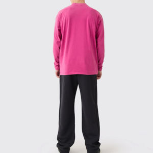 T-shirt à manches longues de qualité supérieure pour hommes, 100% coton uni, vente en gros, coton premium, manches longues, logo et design personnalisés, OEM - Product Image 2