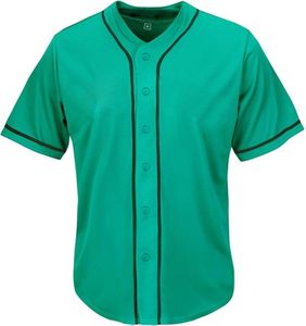 Womens Baseball Jersey Blank <b>Button</b> Down Softball Jersey Hip Hop Hipster Short Sleeve Sports Uniform - Product Image 1