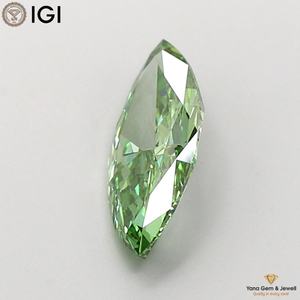 CVD Lab Grown Diamond 3.00 CARAT With IGI Certificate MARQUISE CUT VS1 Clarity Fancy Vivid <b>Green</b> Color for Designer Jewelry - Product Image 3