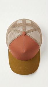 Casquette de baseball bicolore en coton avec visière incurvée et dos en maille, réglable, pour l'extérieur, personnalisable avec broderie de logo - Product Image 4